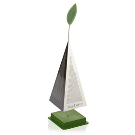Tea Forte pyramid design infuser steeps an elegant cup of tea