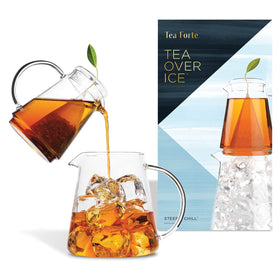 Tea Forte Pyramid Tea Infuser highlights flavors during a clean infusion.