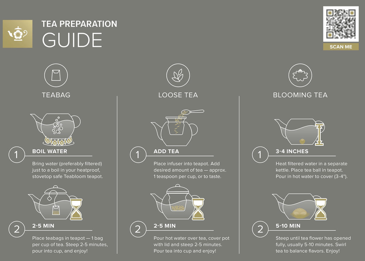 Teabloom teapot 40-ounce capacity serves multiple cups