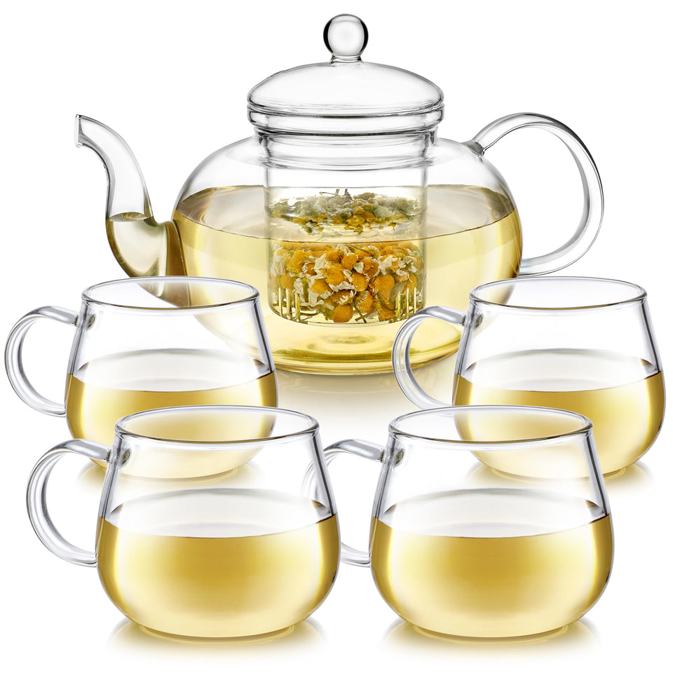 Teabloom Blossoms teapot 32oz with removable infuser for loose tea brewing.