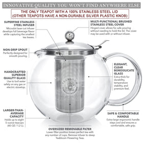 Teabloom Classica on stovetop for quick, flavorful tea