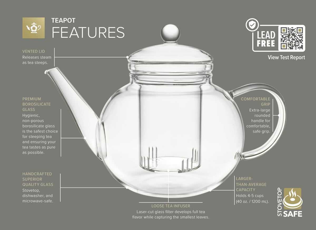 Teabloom insulated teacups 4-pack keep tea warm.
