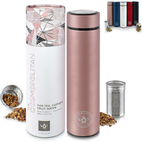 Teabloom Cosmopolitan all-beverage tumbler for hot and cold brews.