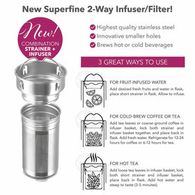 Teabloom Cosmopolitan fruit infuser for refreshing on-the-go water.