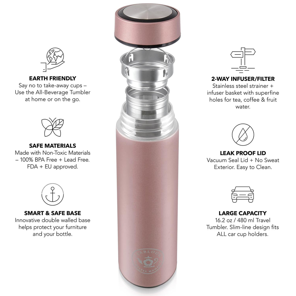 Teabloom Cosmopolitan hot and cold brew capability ideal for daily routines.
