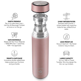 Teabloom Cosmopolitan hot and cold brew capability ideal for daily routines.