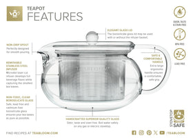 Teabloom Kyoto stainless steel filter delivers fine filtration and easy cleaning.