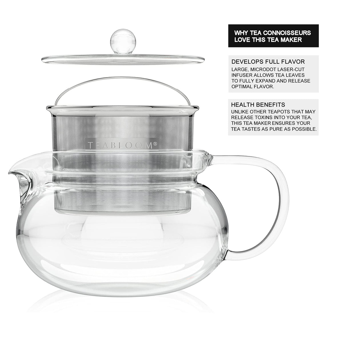 Teabloom Kyoto two-in-one design for heating and steeping in a single vessel.