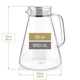 Teabloom ergonomic handle provides comfortable lifting and pouring