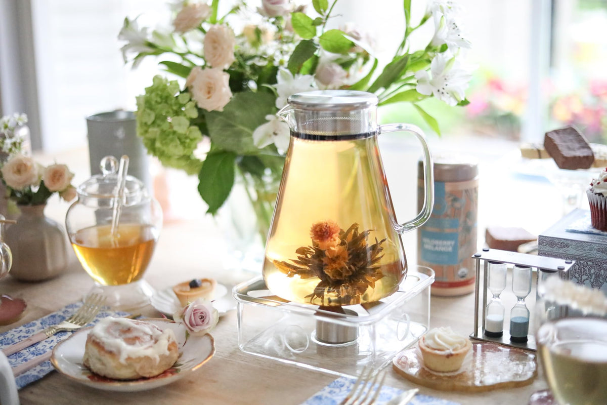 Teabloom stainless filter lid ensures loose-tea filtration with ease