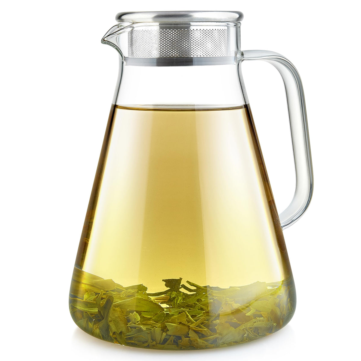 Teabloom One-Touch Tea Maker pour spout enabling smooth, mess-free serving