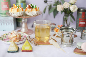 Teabloom infuser basket with fine filtration for full-leaf tea.