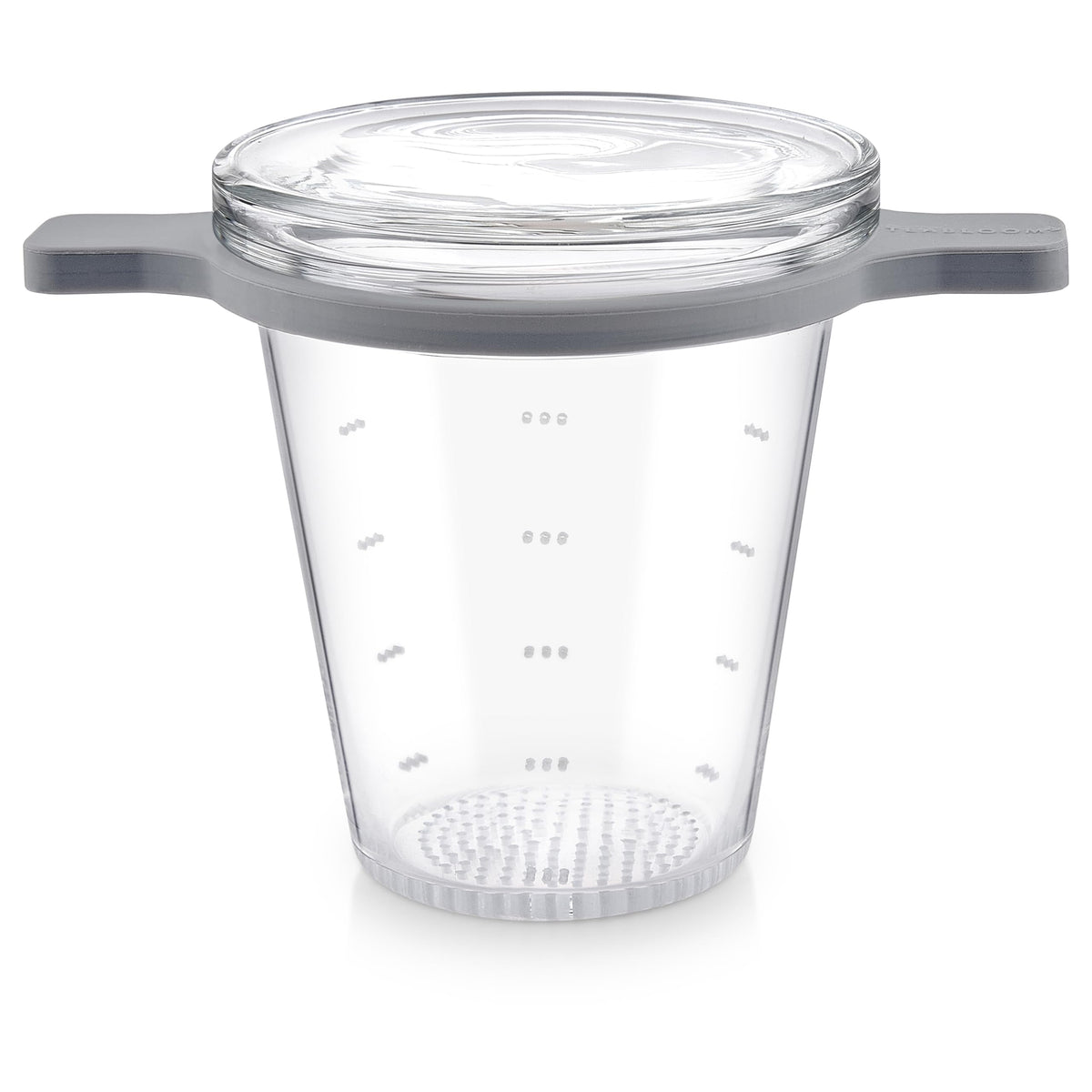 Teabloom Purity glass infuser close-up showing toxin-free glass for pure flavor