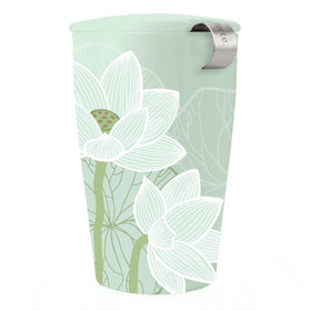 Tea Forte Kati Cup double-wall ceramic keeps tea hot longer for enjoyable sips.