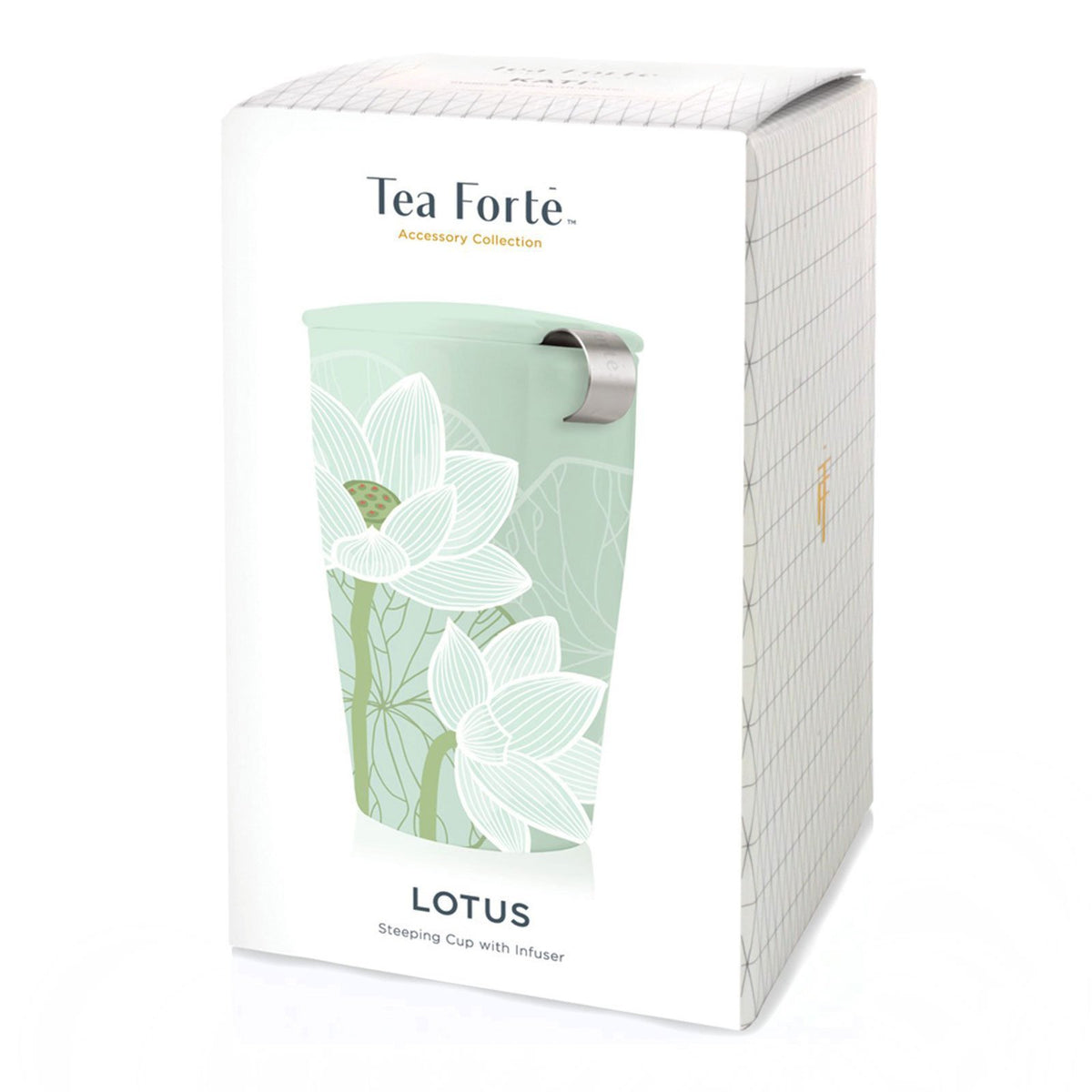 Tea Forte Kati Cup lid doubles as a drip catcher after steeping.