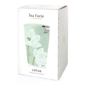 Tea Forte Kati Cup lid doubles as a drip catcher after steeping.