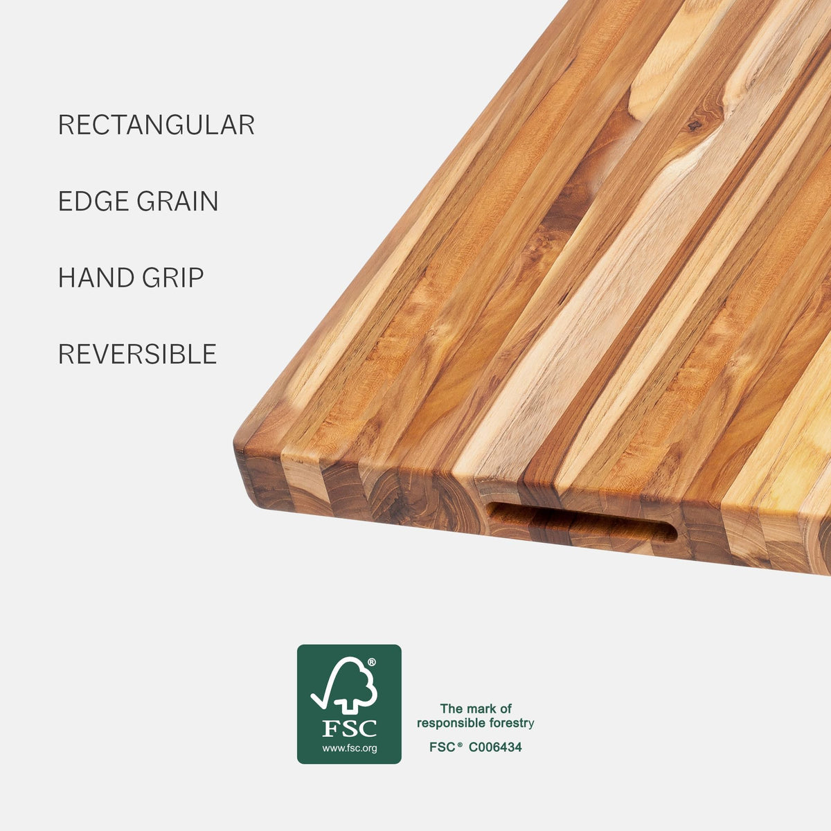 Teakhaus large cutting board with juice groove for mess-free prep