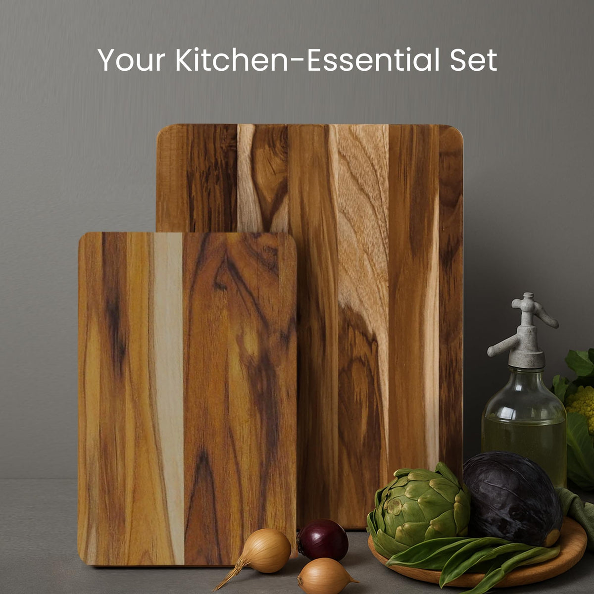 Teakhaus reversible design cutting board for versatile kitchen tasks