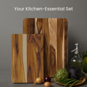 Teakhaus reversible design cutting board for versatile kitchen tasks
