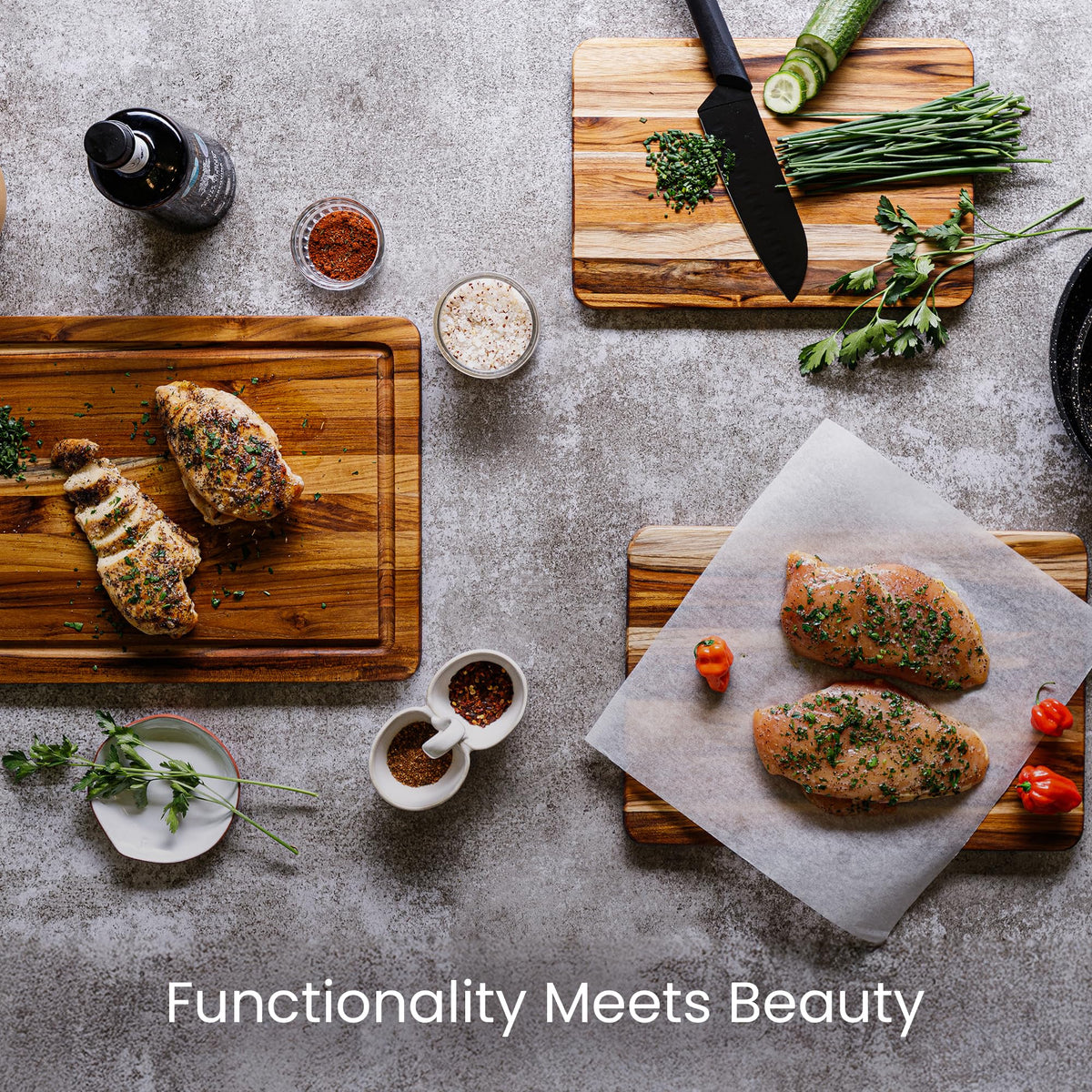 Teakhaus large cutting board—spacious workspace for roasts and prep.