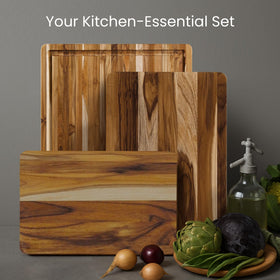 Teakhaus medium cutting board—versatile board for sandwiches and proteins.