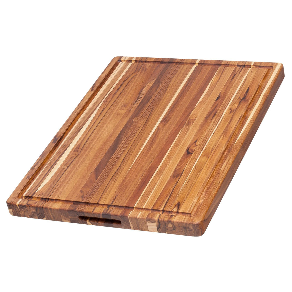Teakhaus small cutting board with juice groove for tidy juice control during prep.