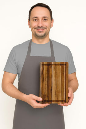 Teakhaus board shows smooth teak surface with premium feel.
