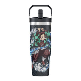 Team Liquid Demon Slayer Tanjiro tumbler with lid maintains temperature on the go.
