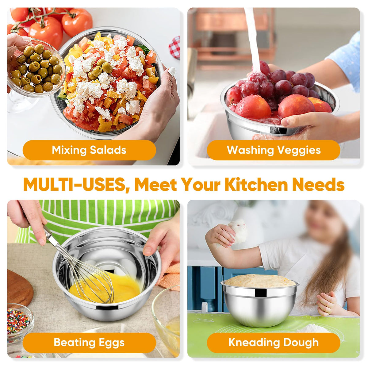 TeamFar 5-piece set versatile for baking, prep, and serving.
