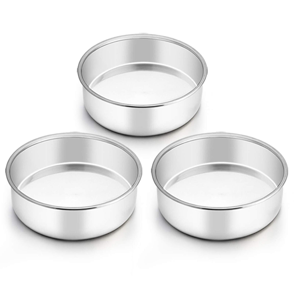 TeamFar 6-inch round cake pan set delivers even layers for easy, multi-tier decorating