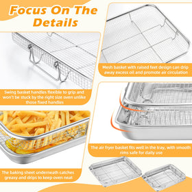 TeamFar medium oven basket for sides and smaller servings.