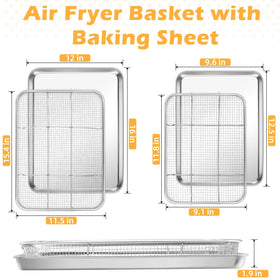 TeamFar large tray pairs with the basket for batch cooking.