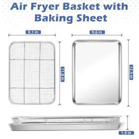 TeamFar oven air fryer tray demonstrates full-set compatibility for crispy results.