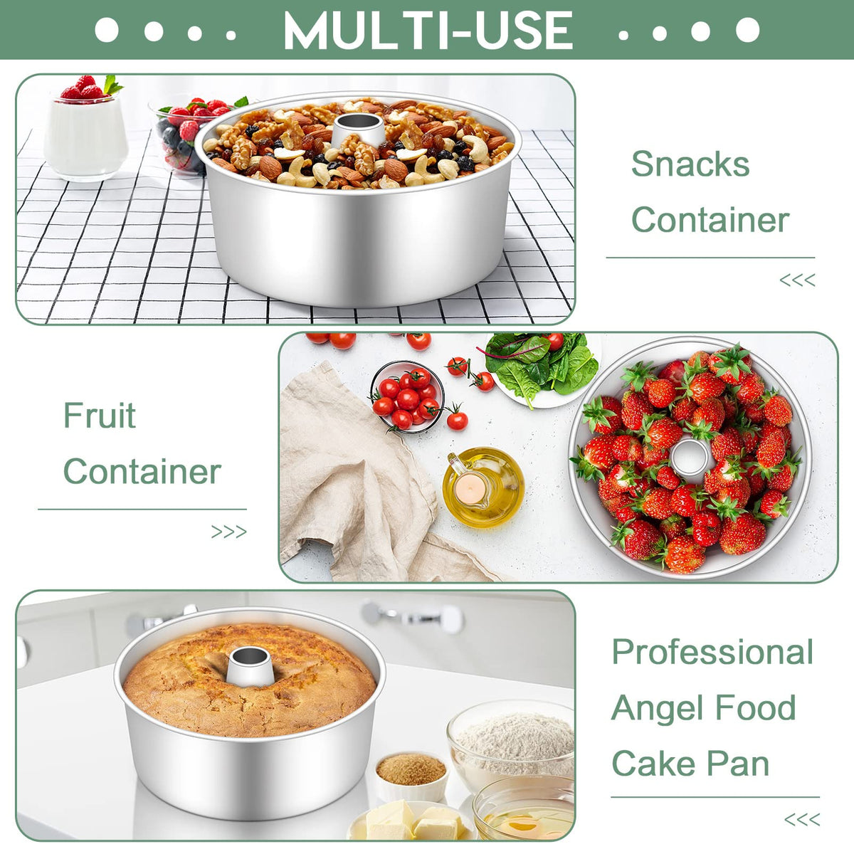 TeamFar dishwasher-safe cake pan saves time with easy cleaning.