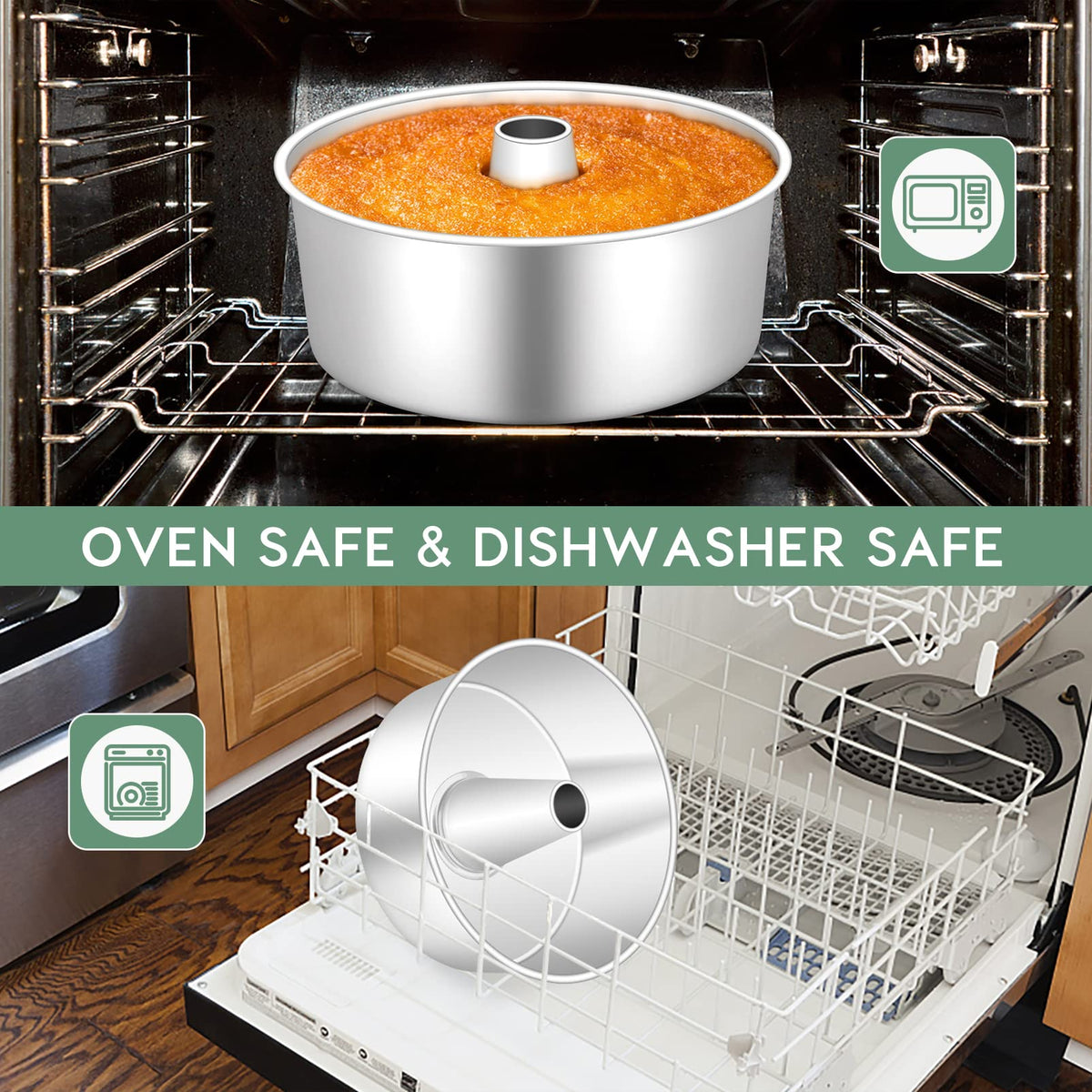 TeamFar leakproof design prevents batter leakage during baking.