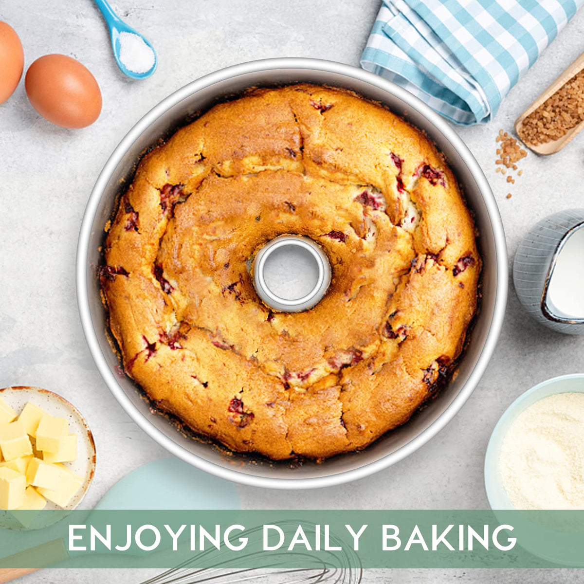 TeamFar rust-free stainless steel ensures lasting baking performance.