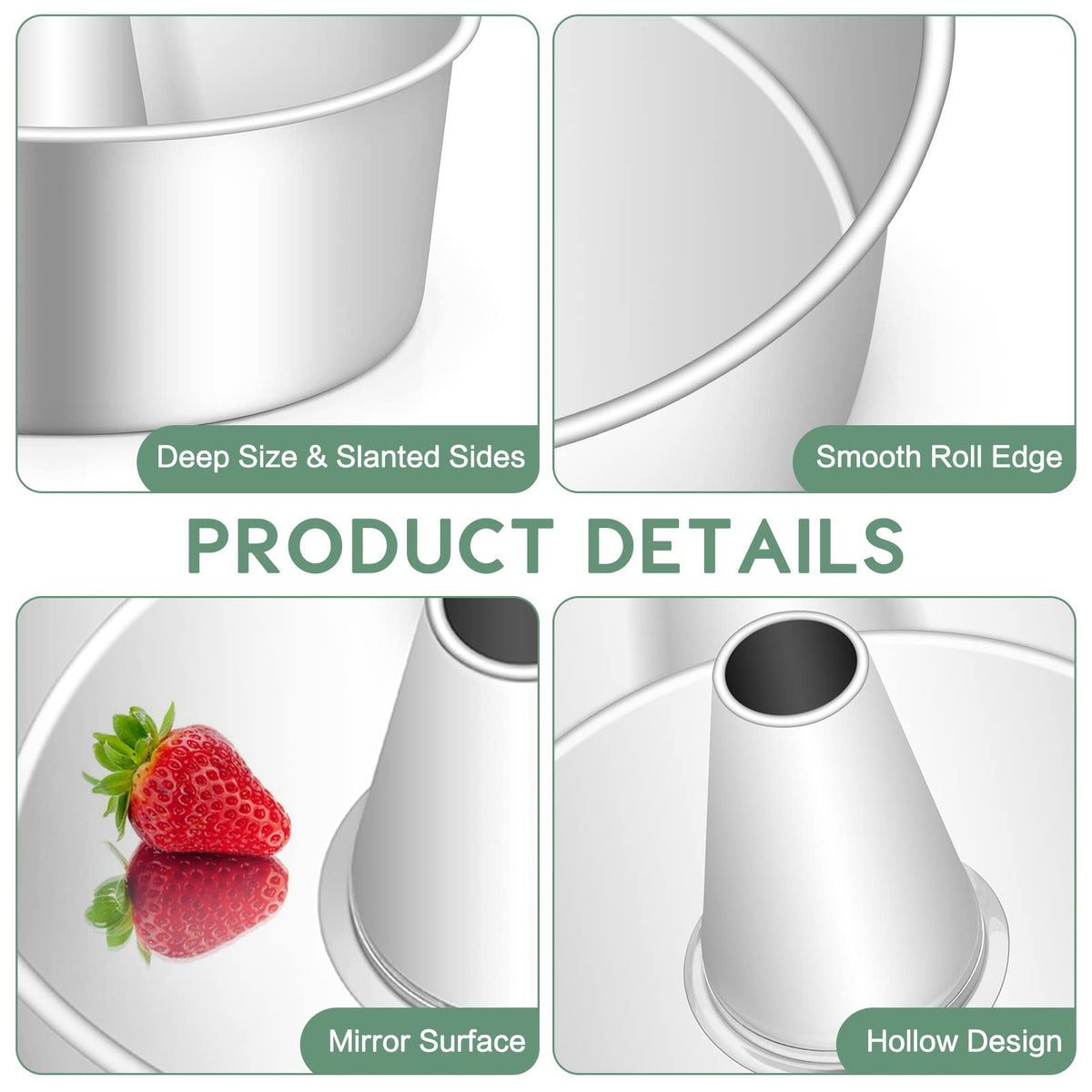 TeamFar 10-inch pan side view emphasizes sturdy one-piece design and deep sides.