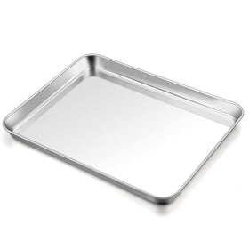 TeamFar baking sheet with full-side design for contained juices during baking