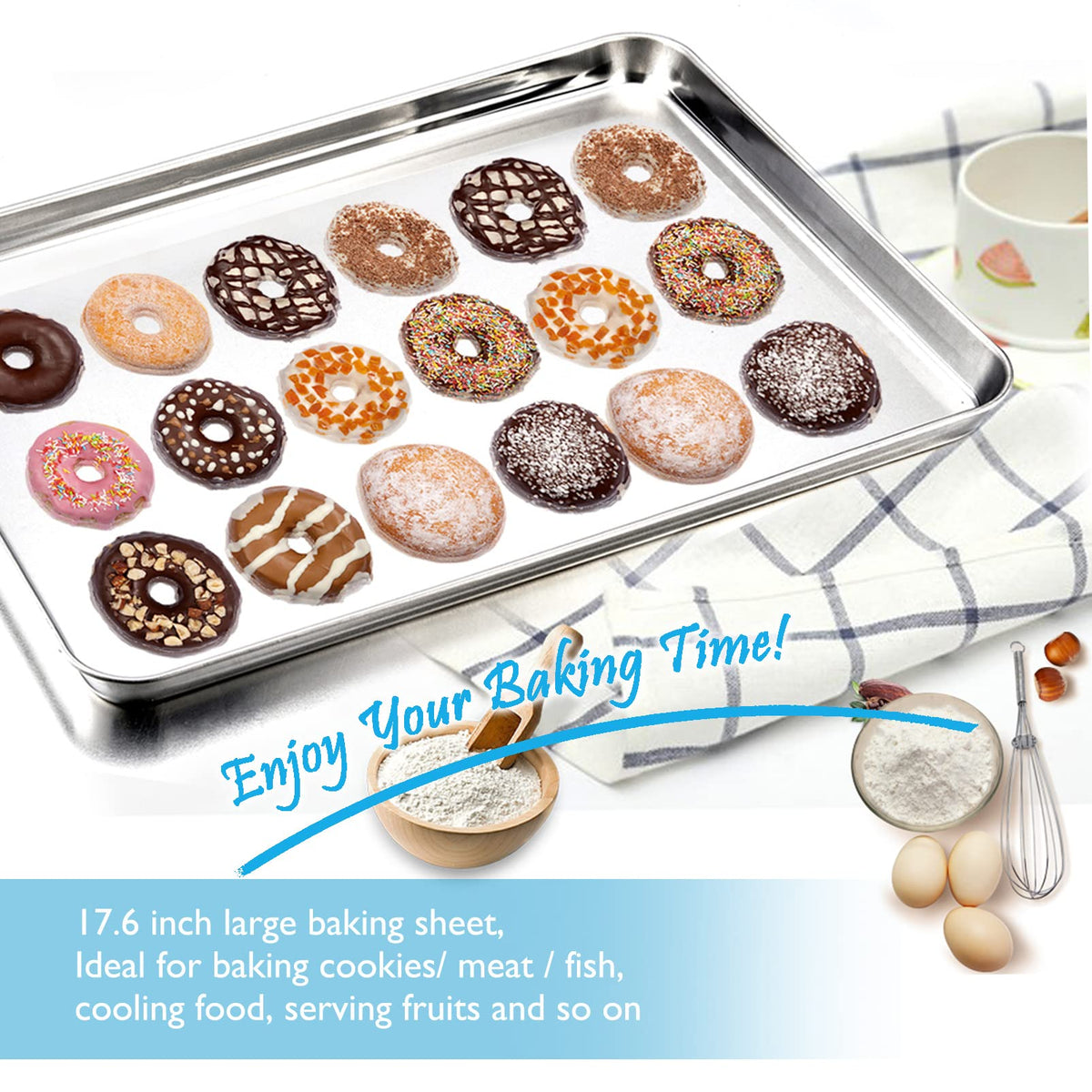 TeamFar baking sheet is dishwasher safe for easy cleaning