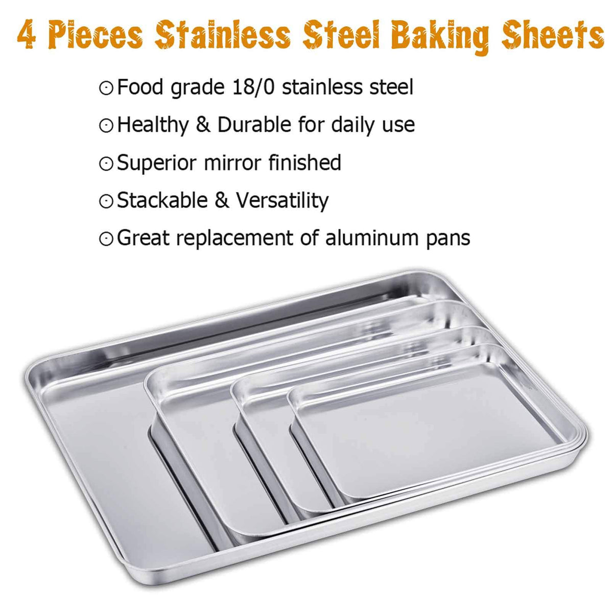 TeamFar baking sheet with mirror finish close up highlighting smooth release
