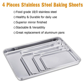TeamFar baking sheet with mirror finish close up highlighting smooth release