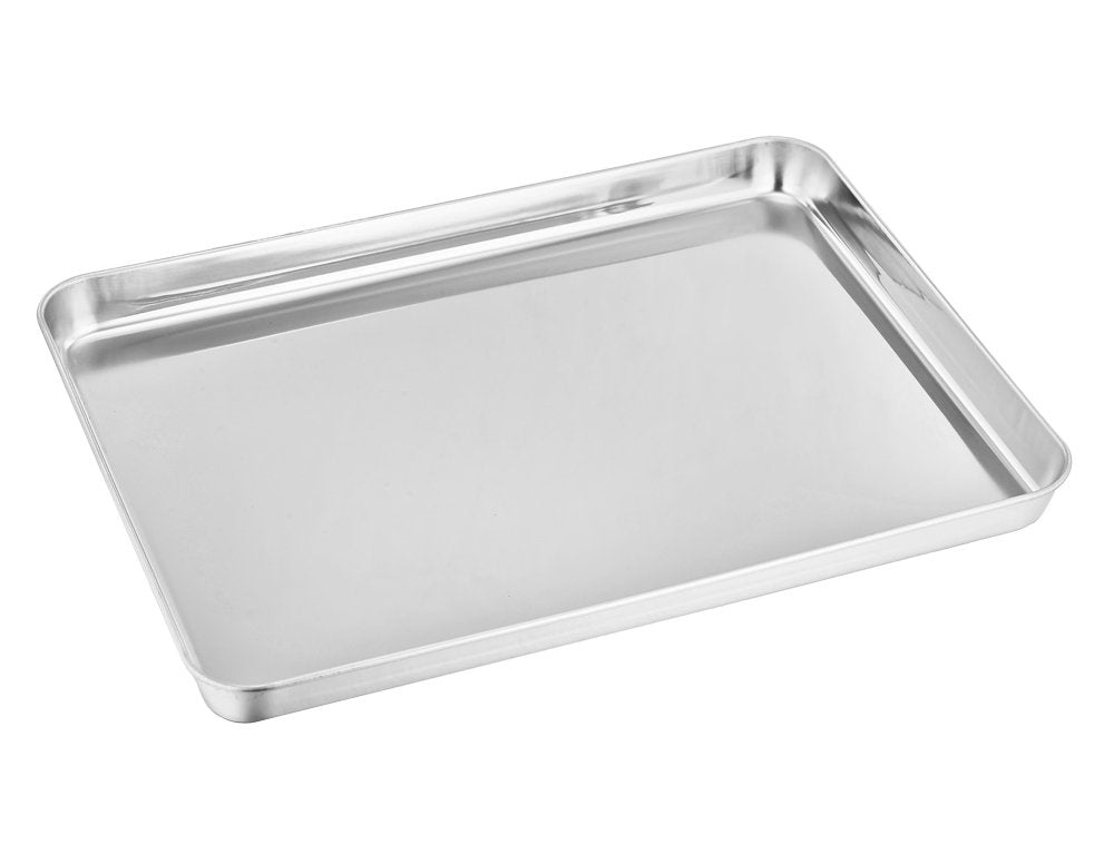 TeamFar baking sheet set inner dimensions 15x11 inches, fits standard recipes for even roasting.