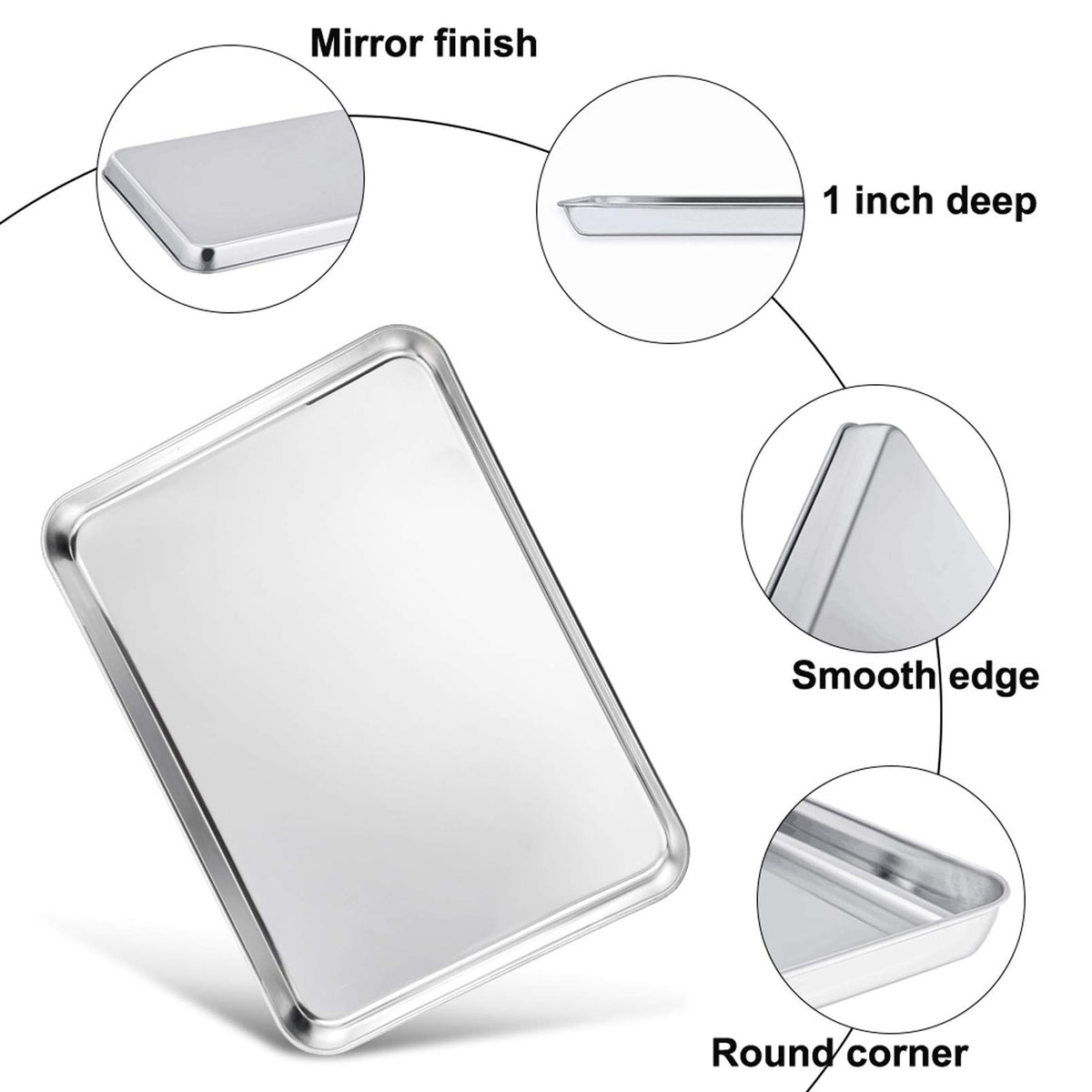 TeamFar two-pack baking sheets stacked neatly for storage