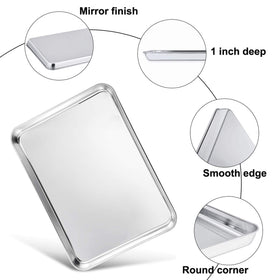 TeamFar two-pack baking sheets stacked neatly for storage