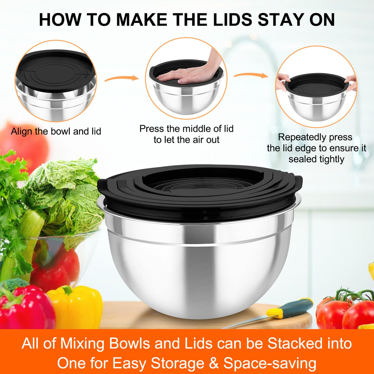 TeamFar black lids add style while sealing leftovers.