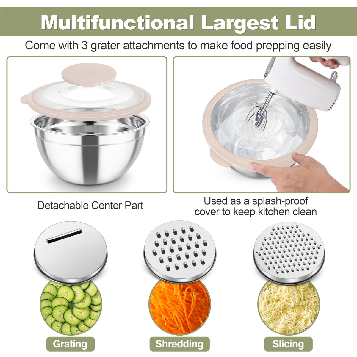 TeamFar nesting bowls save cabinet space and simplify storage.