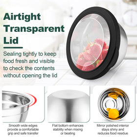 TeamFar bowls with clear lids and silicone seals maintain freshness.