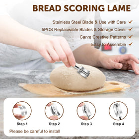 TeamFar bread lame with five blades for precise scoring.