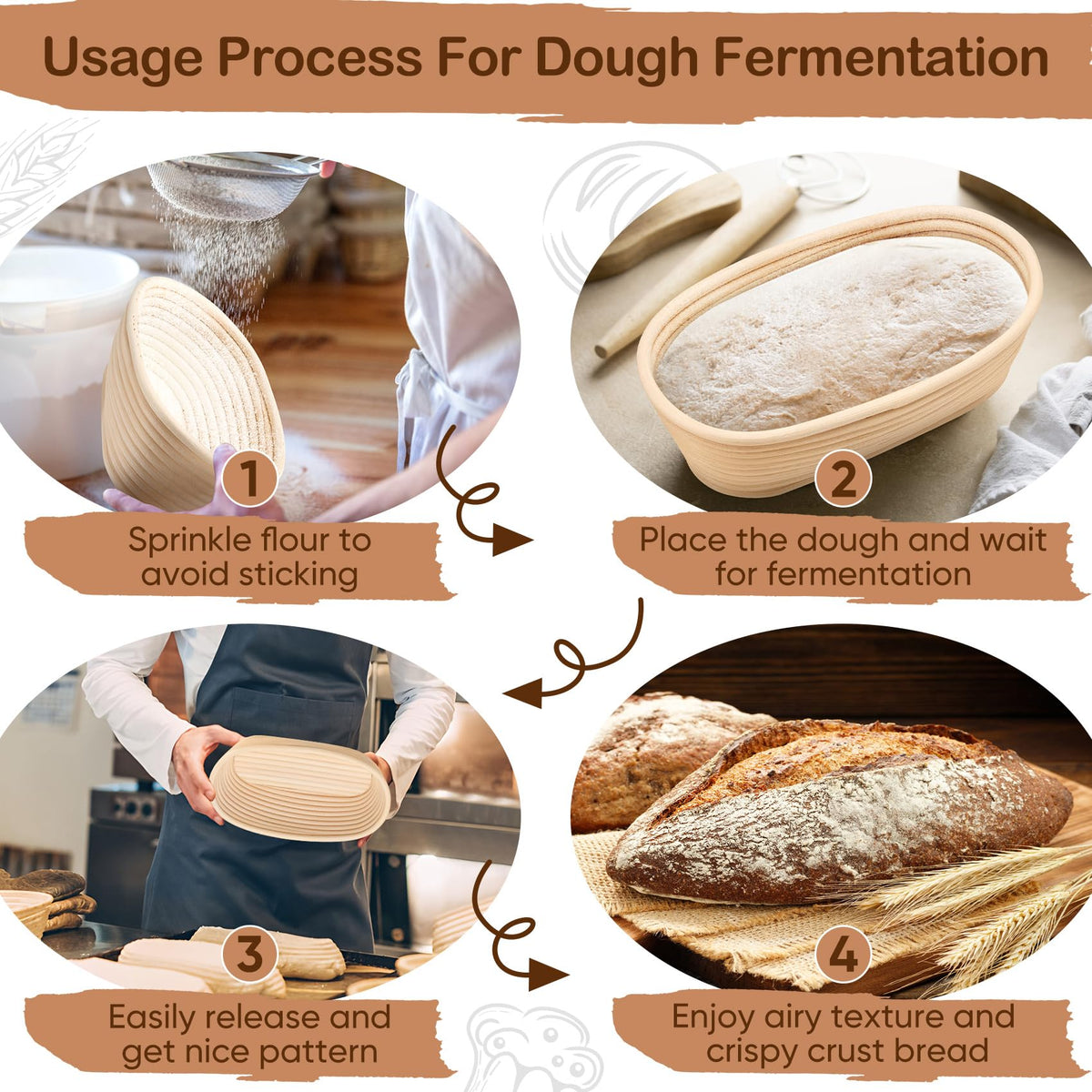 TeamFar bread pattern imprint on dough for rustic appearance.