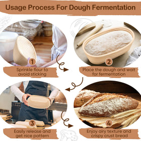 TeamFar bread pattern imprint on dough for rustic appearance.
